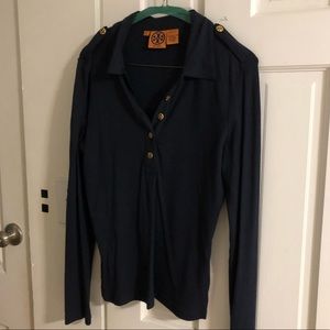 Navy Tory Burch polo shirt